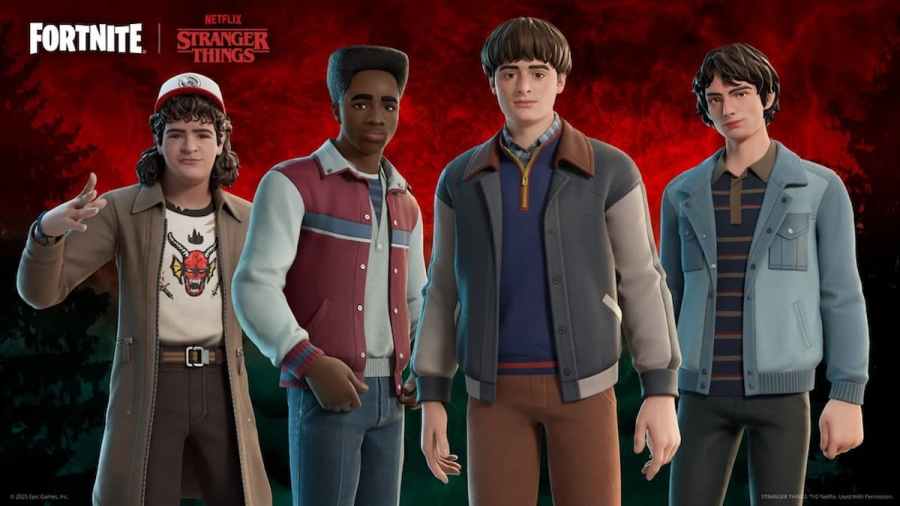 Promo image for the Fortnite x Stranger Things collab.