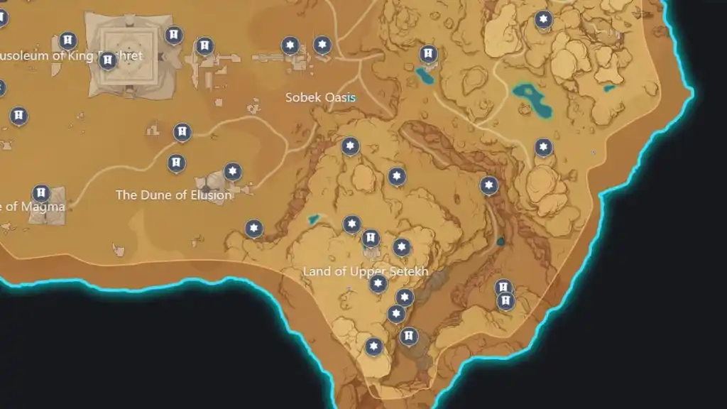 Sumeru (Land of Upper Setekh) Time Trial Locations in Genshin Impact