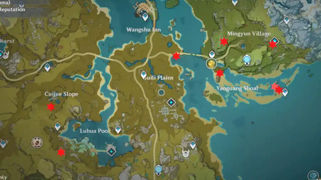 Liyue Time Trial Locations in Genshin Impact