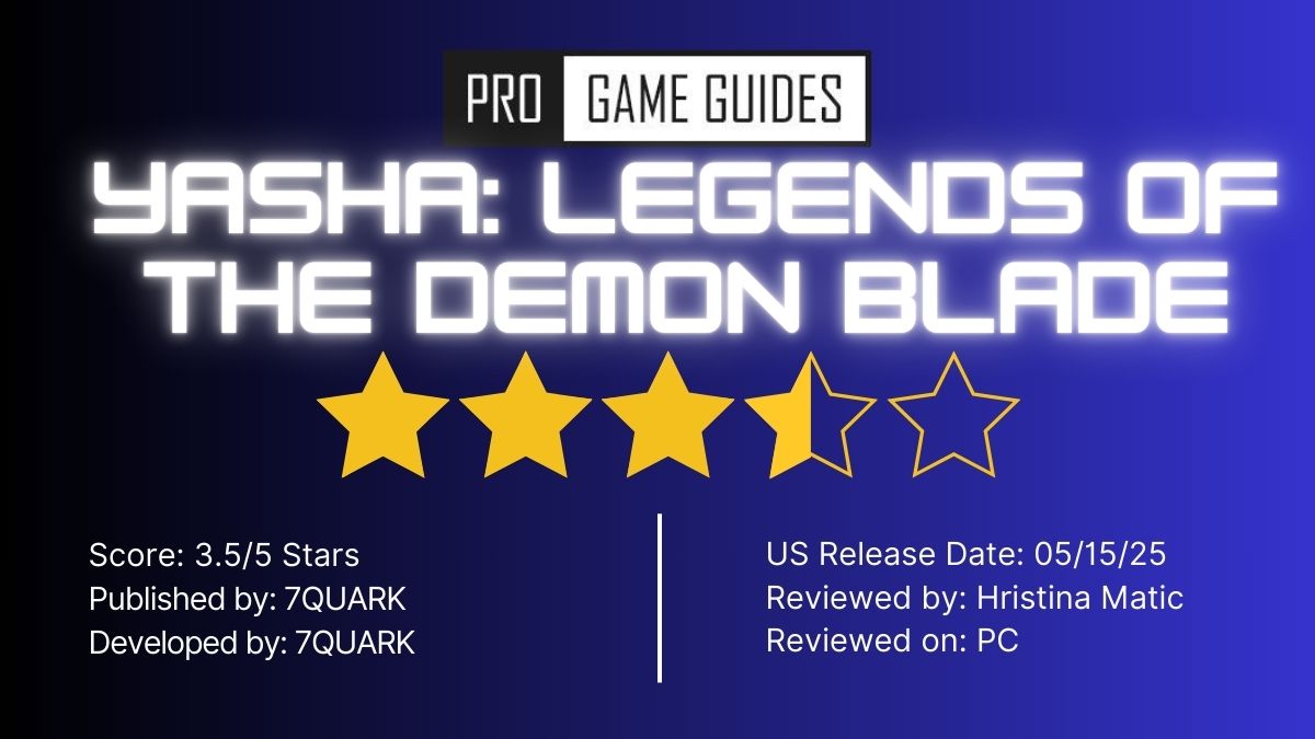 Yasha Legends of the Demon Blade review score