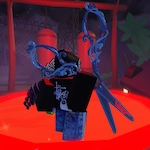 Scissors weapon in the Hunty Zombie Roblox experience